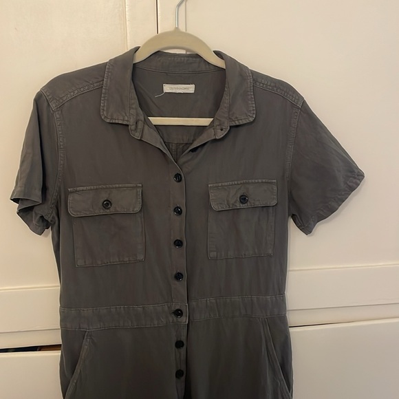 EUC Outerknown Olive Green Short Sleeve Jumpsuit | Medium - Picture 4 of 11